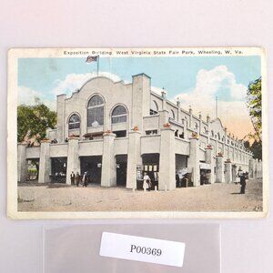 Exposition Building West Virginia State Fair Park Wheeling 1920s Postcard